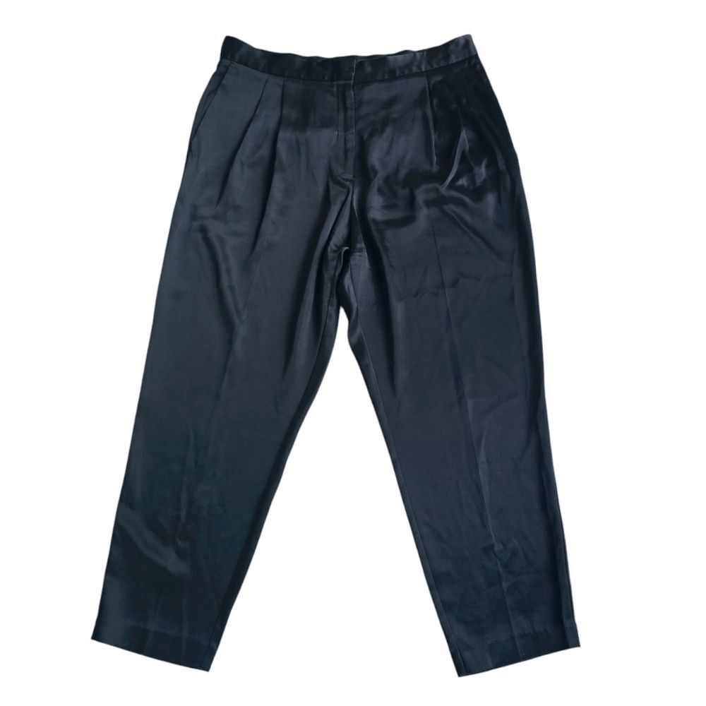 Babaton -179 Black Satin Trouser‎ Dress Pants Women's Size 16